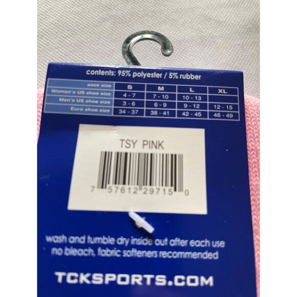 TCK Multisport Pink Socks Set Of 3 Womens & Mens Sizes S-L 95% Polyester 5% Rubb - Picture 5 of 5